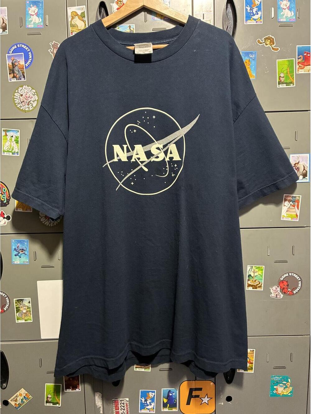 vintage NASA space logo glow in the dark graphic xxl 25x33